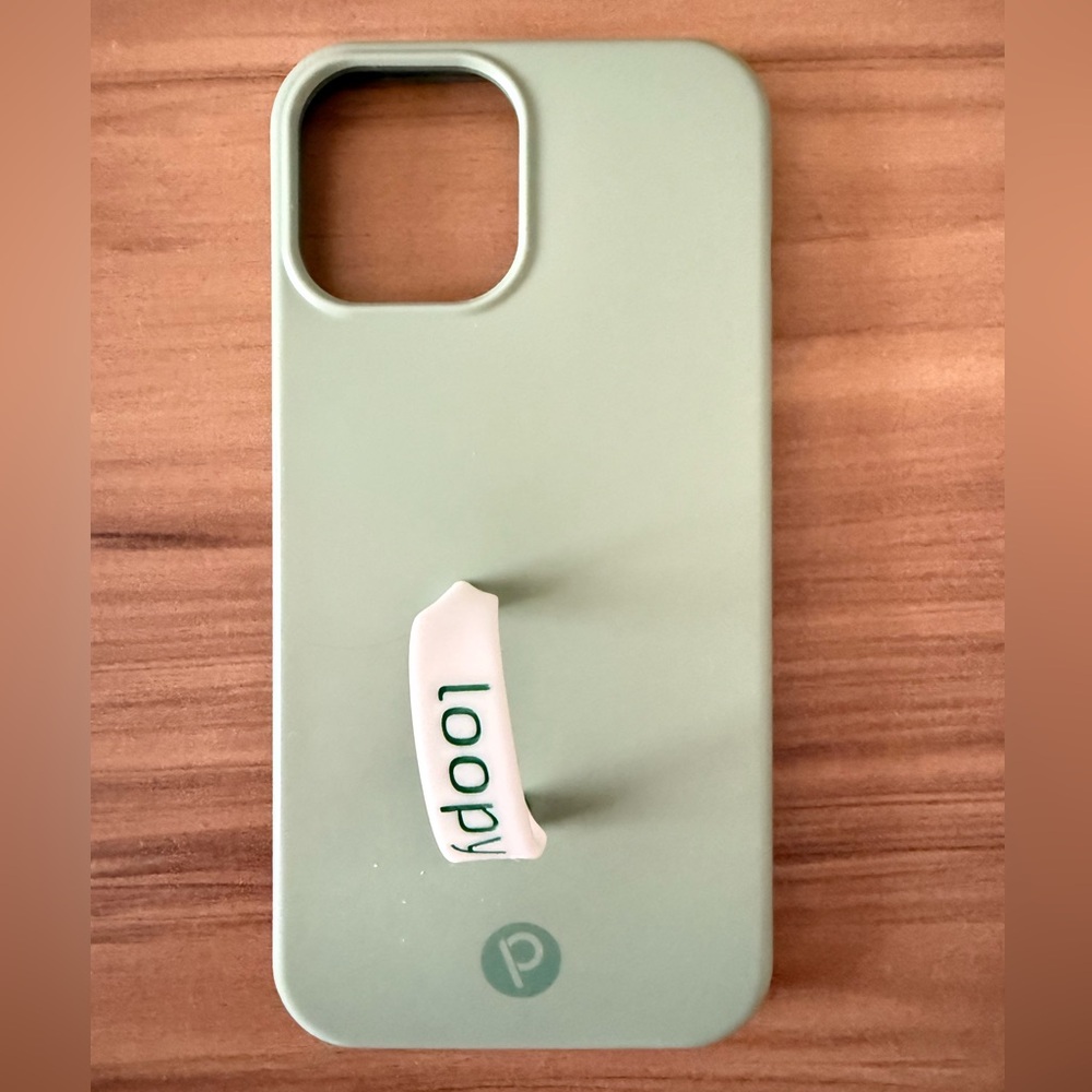 iPhone 12 Pro Max Sage Green Loopy Case